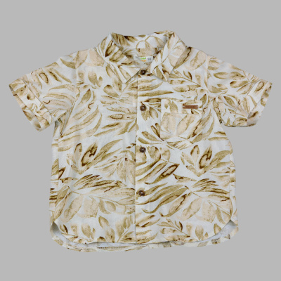 Рубашка Листья Чуди Кидс 600526Ц1-1 хаки 01